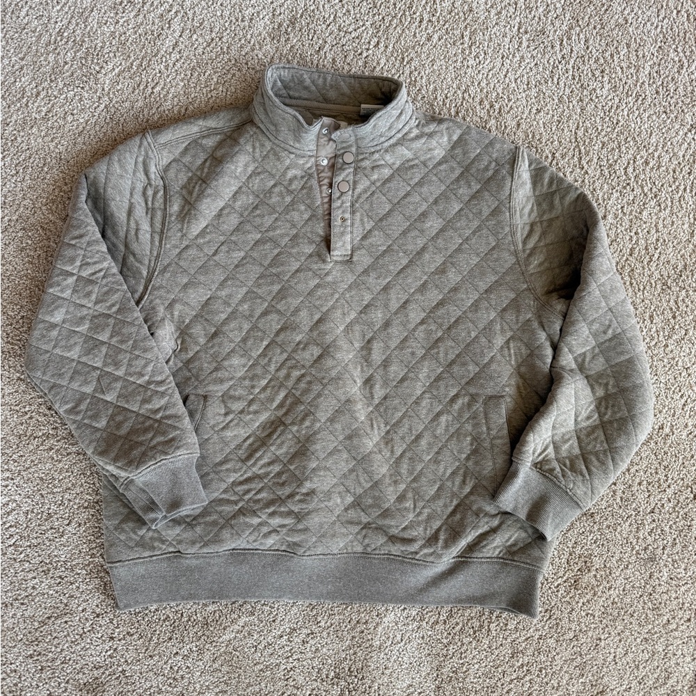 Tan Quilted Men's Sweater